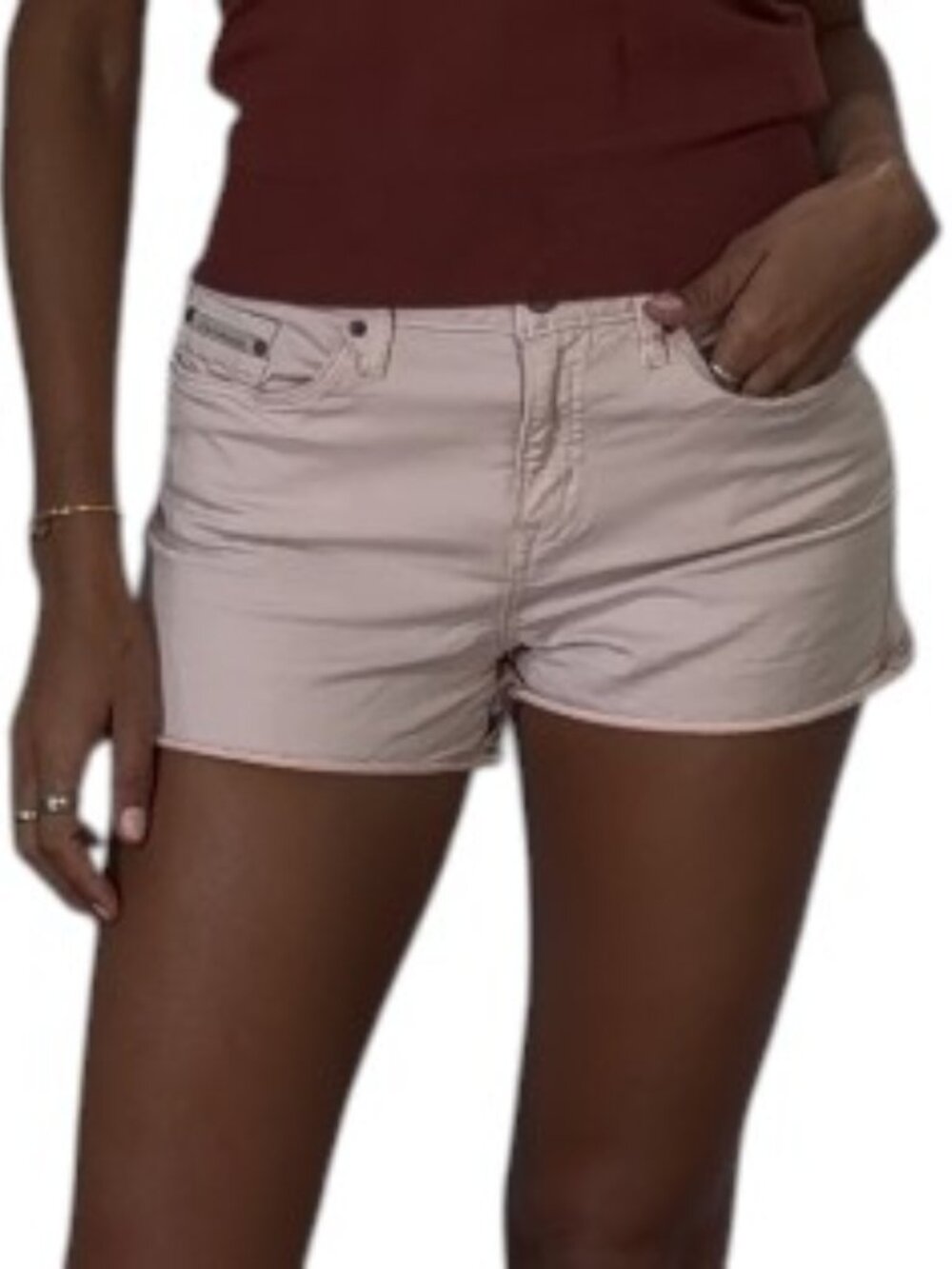 Calvin Klein Pale Pink Shorts Cotton Stretch Blend Size 26